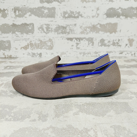 New Rothy's The Loafer Mocha Knit Round Toe Slip On Loafers K914